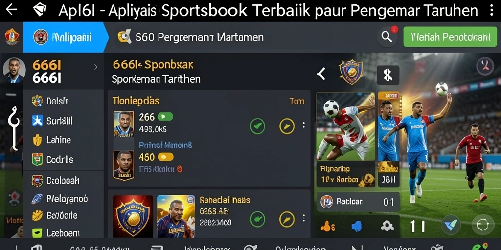 Tampilan aplikasi 666I dengan gameplay taruhan olahraga yang menarik.