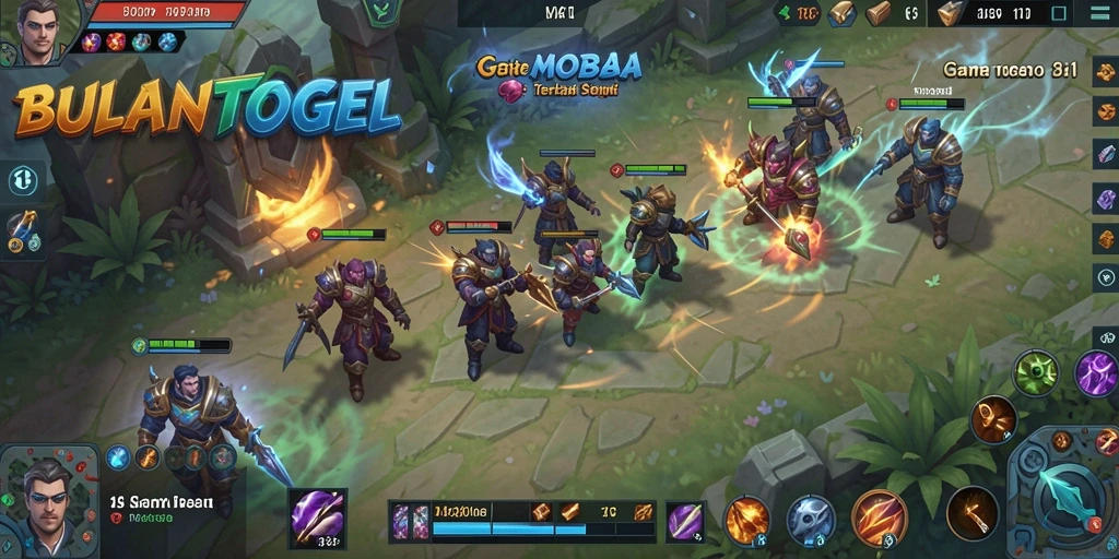 Gameplay seru BULANTOGEL dalam pertempuran MOBA.