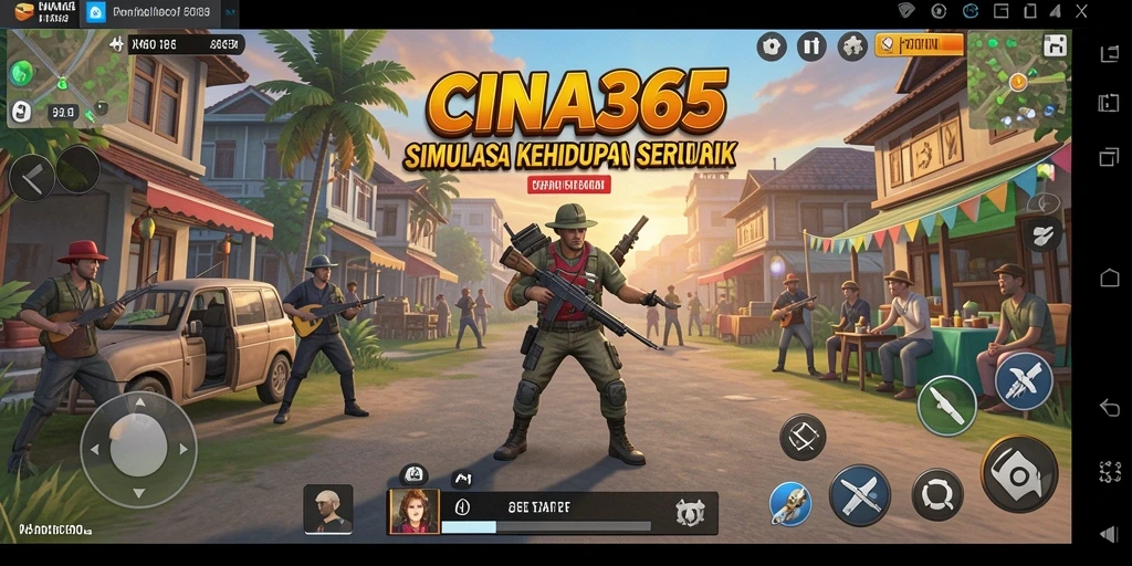 Tampilan gameplay CINA365 yang seru dan interaktif dalam dunia simulasi.