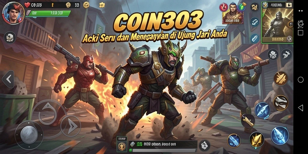 Tampilan gameplay menegangkan dari COIN303 yang mengasyikkan.