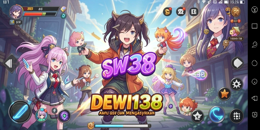 Tangkapan layar DEWI138 menampilkan aksi seru dalam dunia Anime.