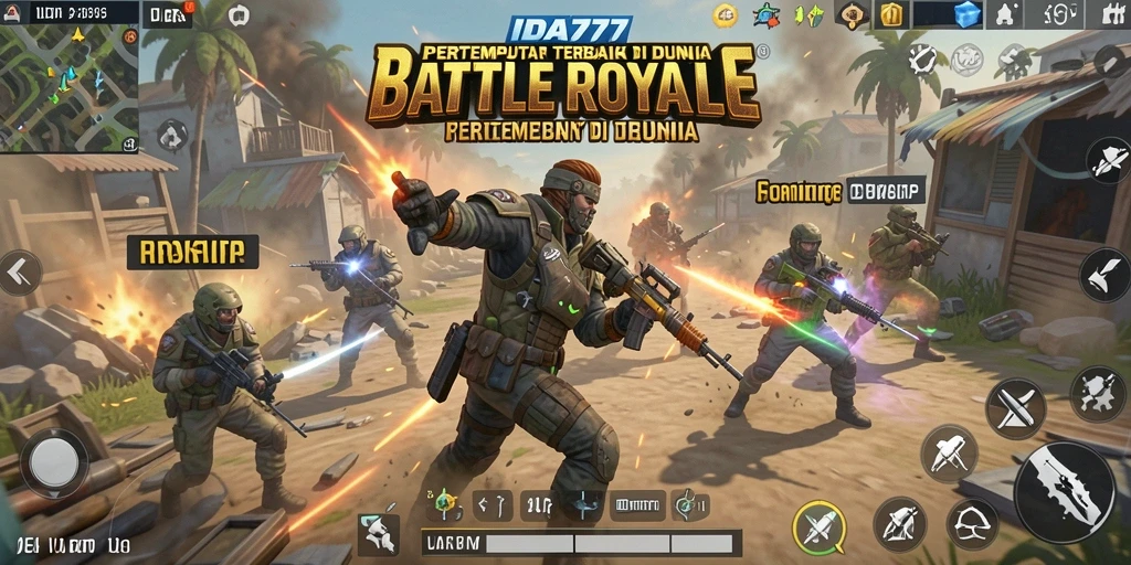 Screenshot gameplay IDA777 yang menunjukkan aksi Battle Royale mendebarkan.