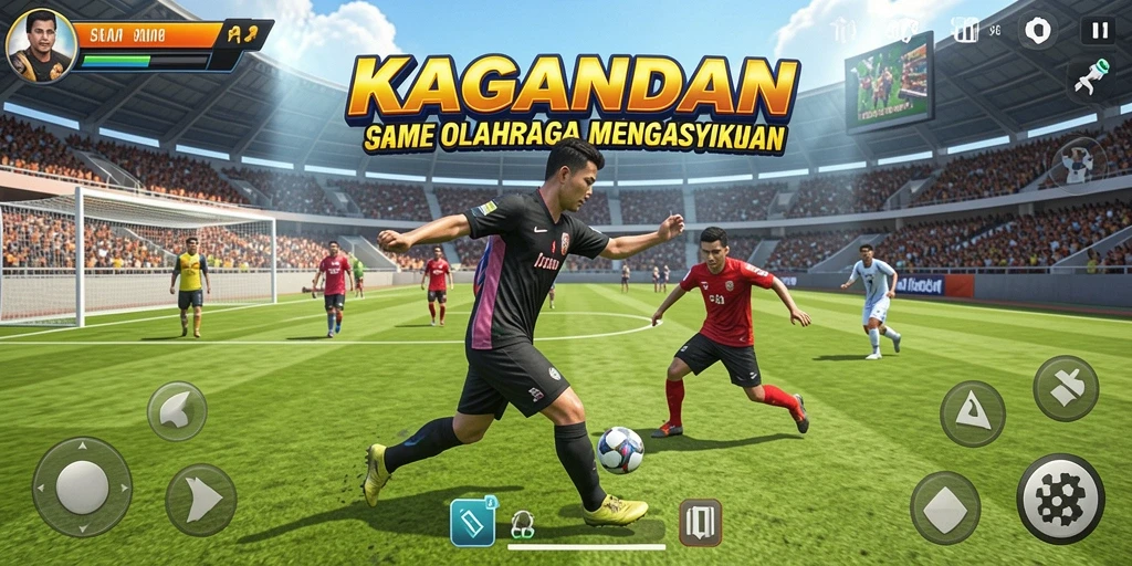Tangkapan layar KAGANDAN menampilkan aksi seru dalam permainan olahraga.