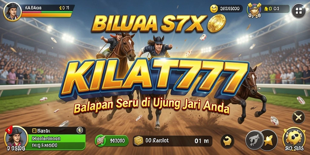 Screenshot gameplay KILAT777 yang menampilkan balapan mendebarkan.