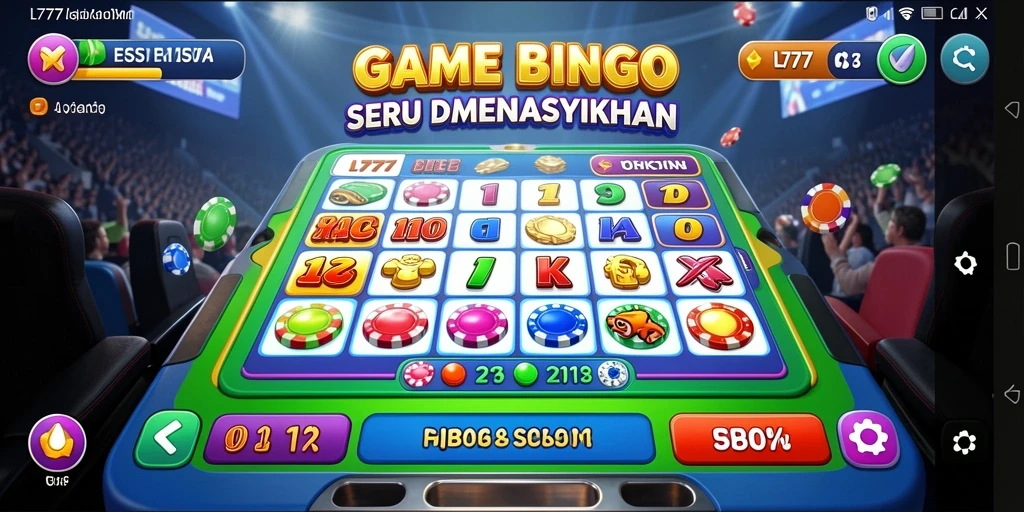 Tampilan gameplay Bingo yang mendebarkan di L777.