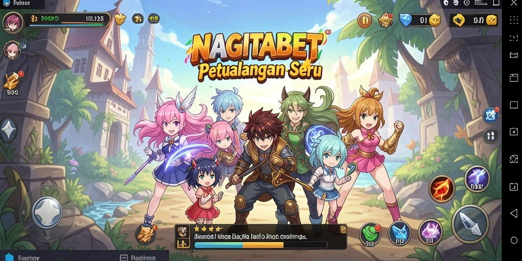 Tampilan gameplay seru dan menyenangkan di dunia Anime.
