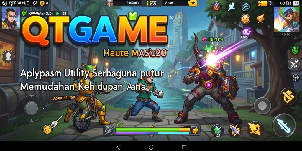 Tampilan antarmuka QTGAME yang sederhana dan menarik.