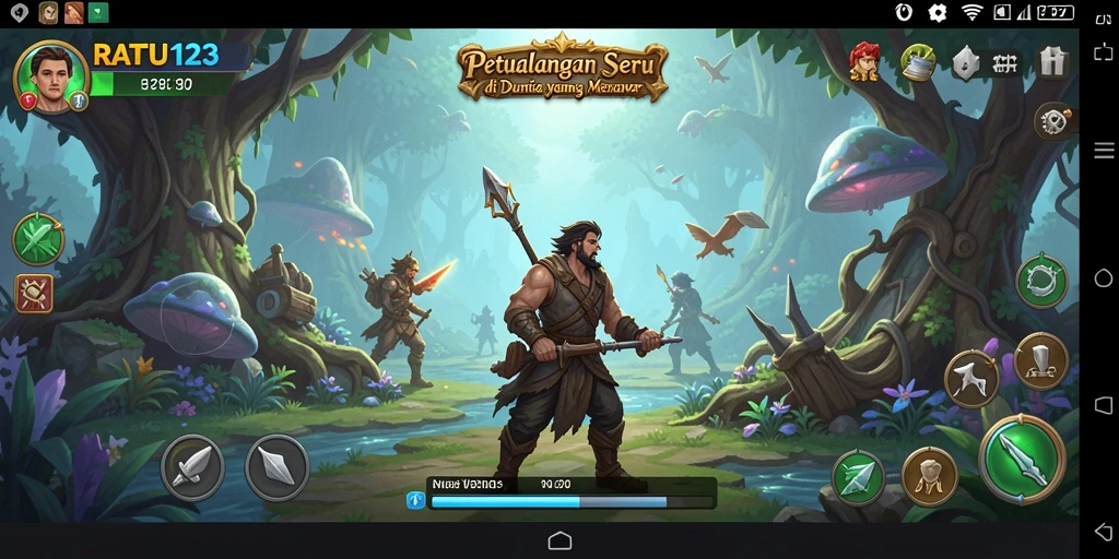 Tampilan gameplay seru dalam dunia petualangan RATU123.