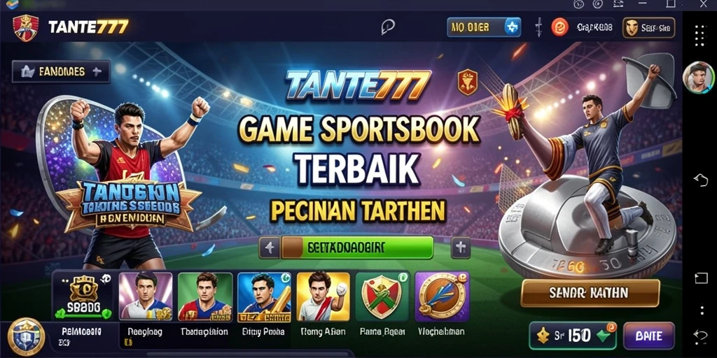 Tampilan utama TANTE777 yang menampilkan berbagai pilihan olahraga untuk taruhan.