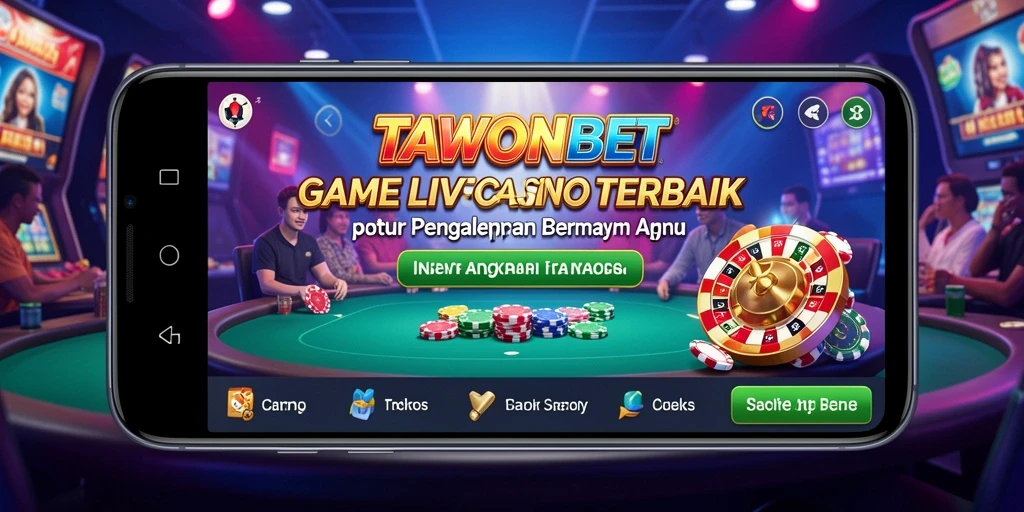 Tampilan gameplay Live Casino yang mengasyikkan di TAWONBET.