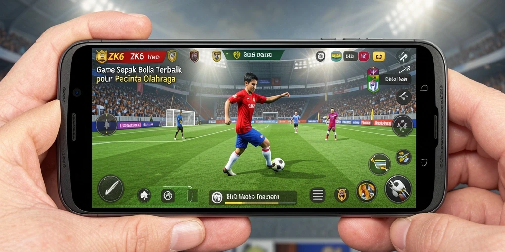 Gameplay seru dari ZK6 dengan aksi sepak bola yang mendebarkan.